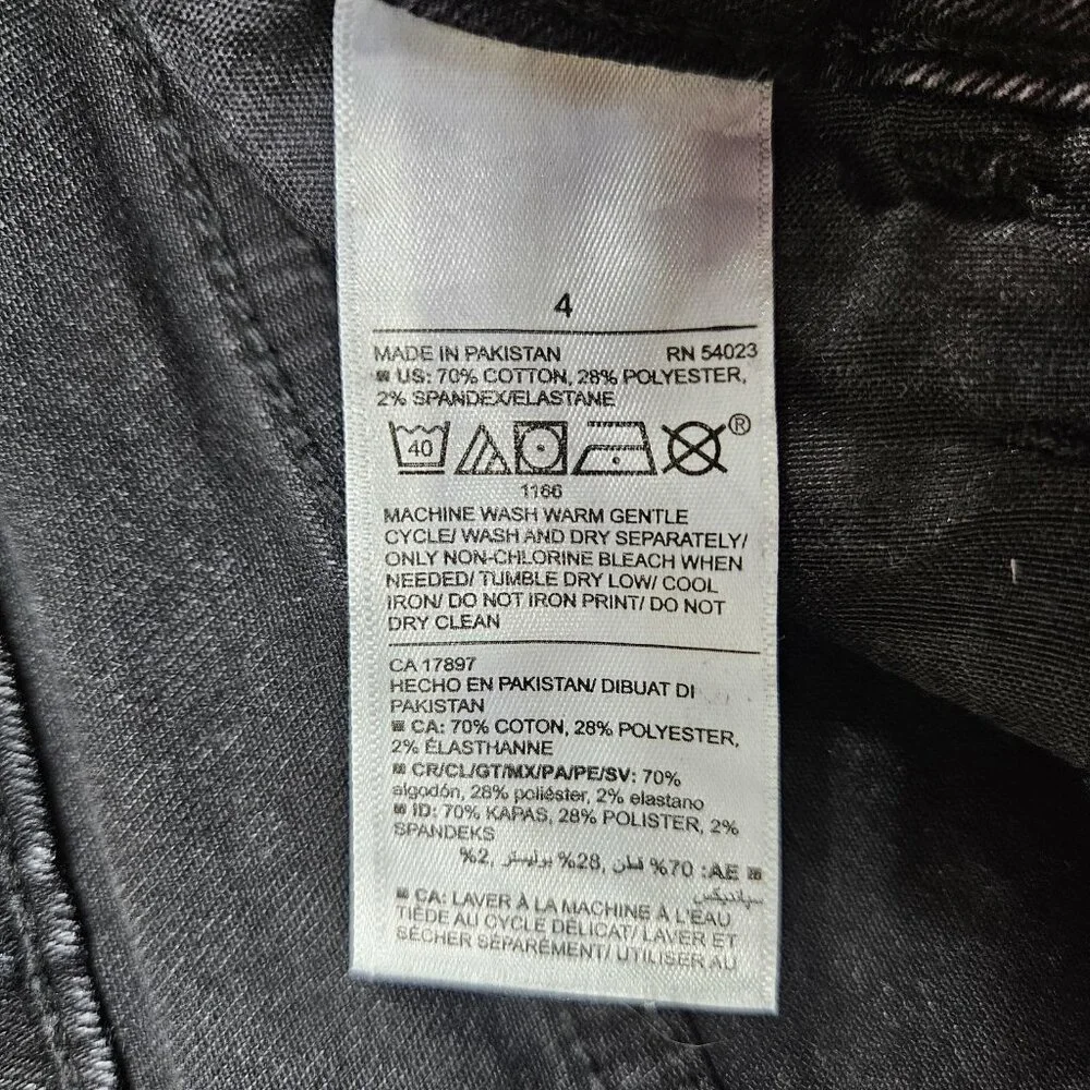Old Navy Pop Icon Skinny Jeans‎ Womens 4 Charcoal Wash Mid Rise Stretch Denim